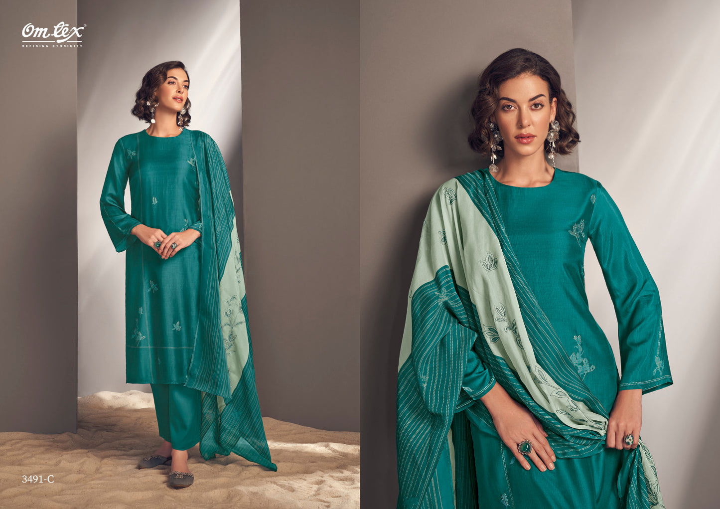 Sirahi Omtex Silk Pant Style Suits