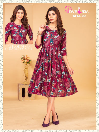 Siya Dveeja Fashion Modal Chanderi Anarkali Kurtis