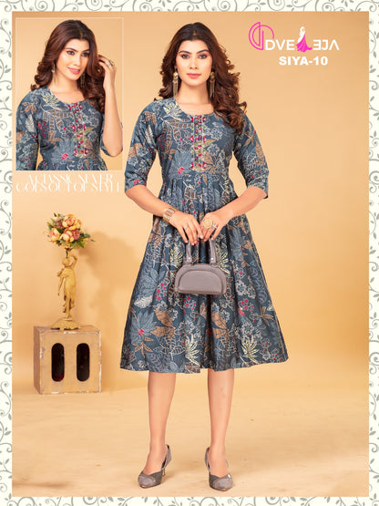 Siya Dveeja Fashion Modal Chanderi Anarkali Kurtis
