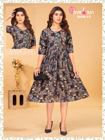 Siya Dveeja Fashion Modal Chanderi Anarkali Kurtis