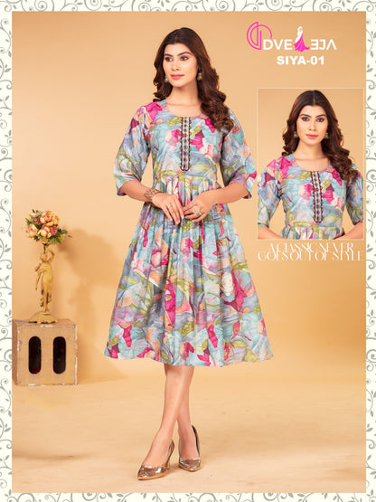 Siya Dveeja Fashion Modal Chanderi Anarkali Kurtis