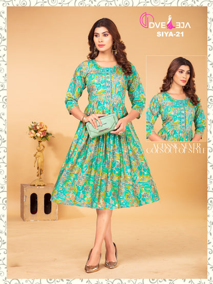 Siya Dveeja Fashion Modal Chanderi Anarkali Kurtis