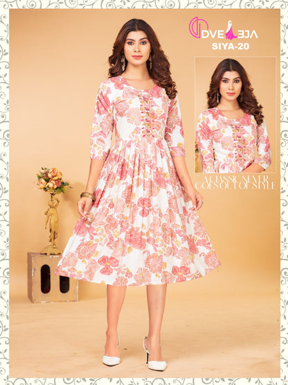 Siya Dveeja Fashion Modal Chanderi Anarkali Kurtis