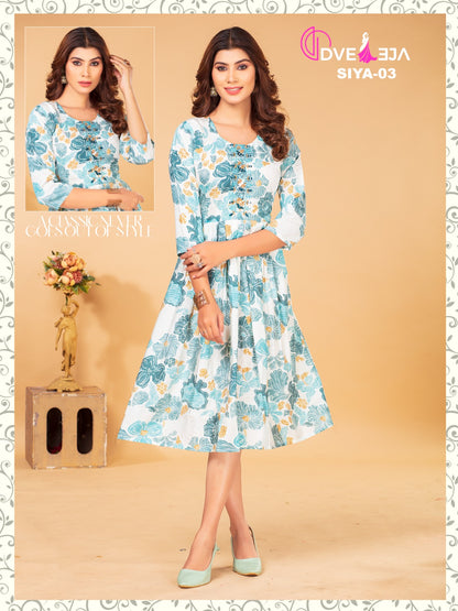 Siya Dveeja Fashion Modal Chanderi Anarkali Kurtis