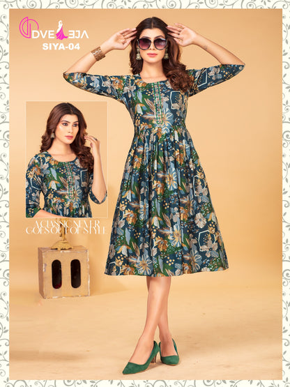 Siya Dveeja Fashion Modal Chanderi Anarkali Kurtis