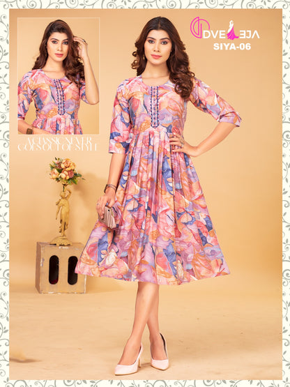 Siya Dveeja Fashion Modal Chanderi Anarkali Kurtis