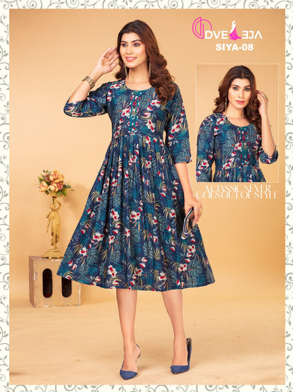 Siya Dveeja Fashion Modal Chanderi Anarkali Kurtis