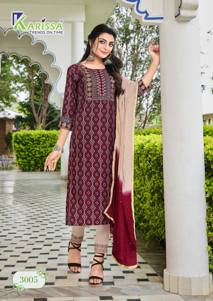 Siya Vol 3 Karissa Cotton Readymade Pant Style Suits