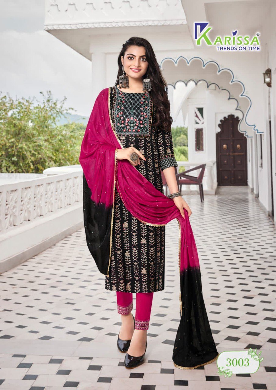 Siya Vol 3 Karissa Cotton Readymade Pant Style Suits