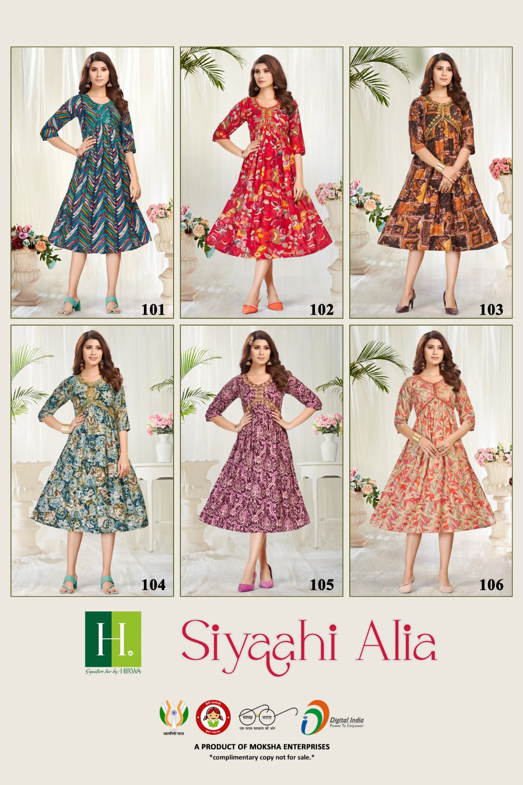Siyaahi Alia H Dot Heavy Rayon Anarkali Kurtis
