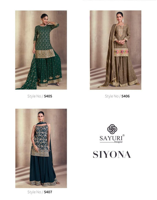 Siyona Sayuri Chinon Silk Readymade Suits