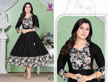 Sketch Mlm Kalash Lifestyle Rayon 14Kg Anarkali Kurtis