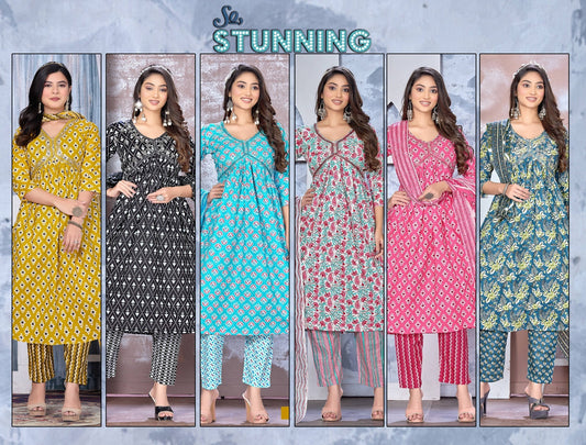 So Stunning Mlm Kalash Lifestyle Cotton Readymade Pant Style Suits