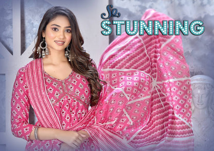 So Stunning Mlm Kalash Lifestyle Cotton Readymade Pant Style Suits