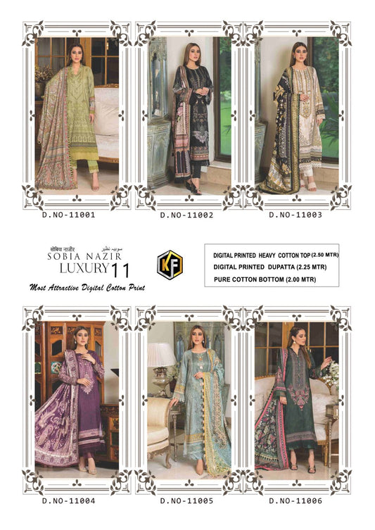 Sobia Nazir Vol 11 Keval Fab Cotton Karachi Salwar Suits