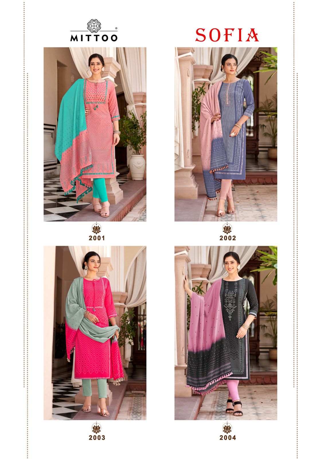 Sofia Mittoo Rayon Readymade Pant Style Suits