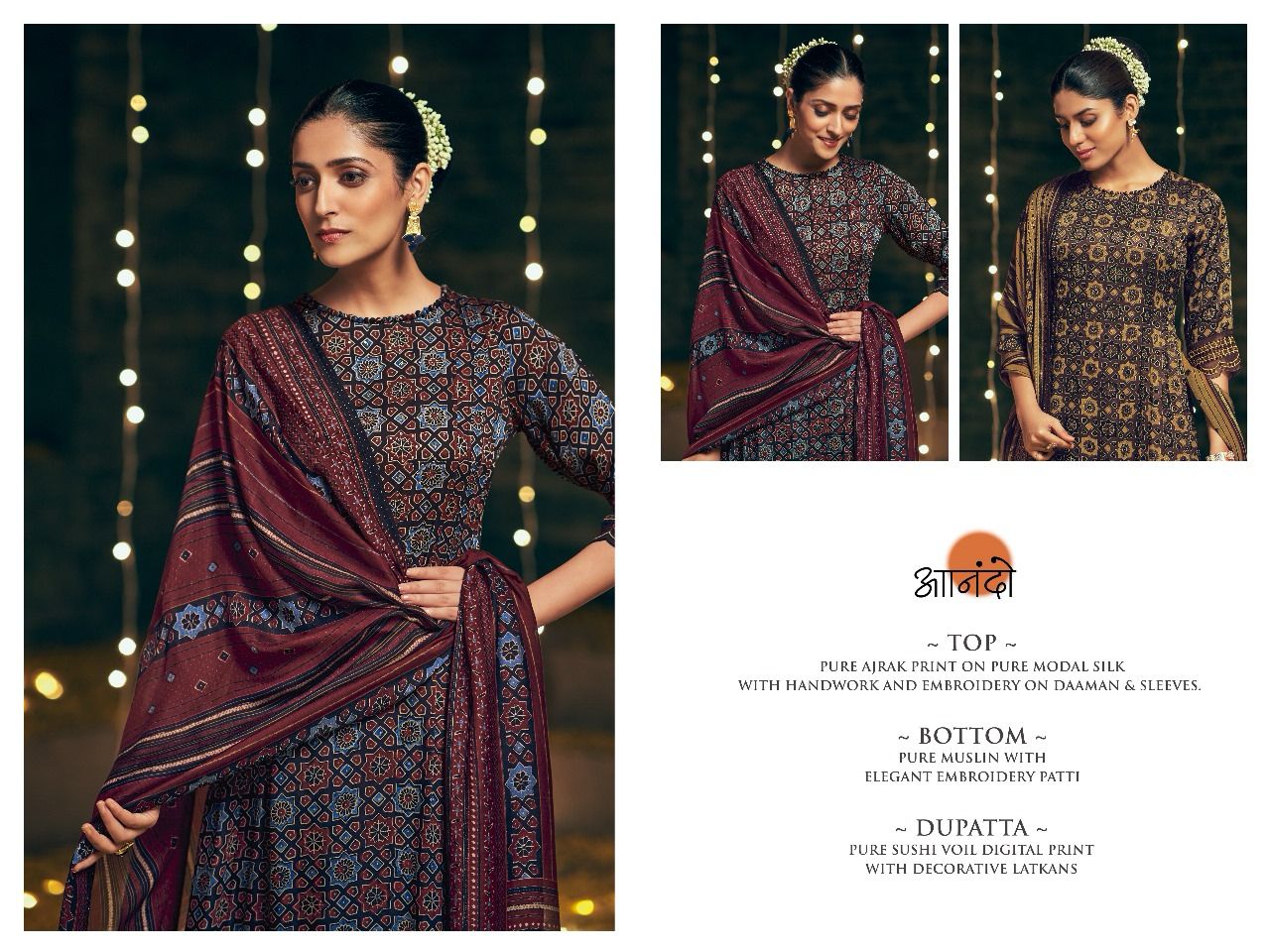 Sofiana 3150-Ab Anando Modal Silk Pant Style Suits