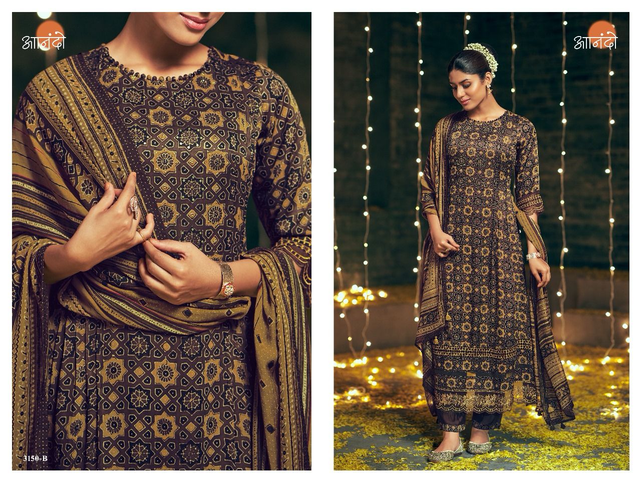 Sofiana 3150-Ab Anando Modal Silk Pant Style Suits