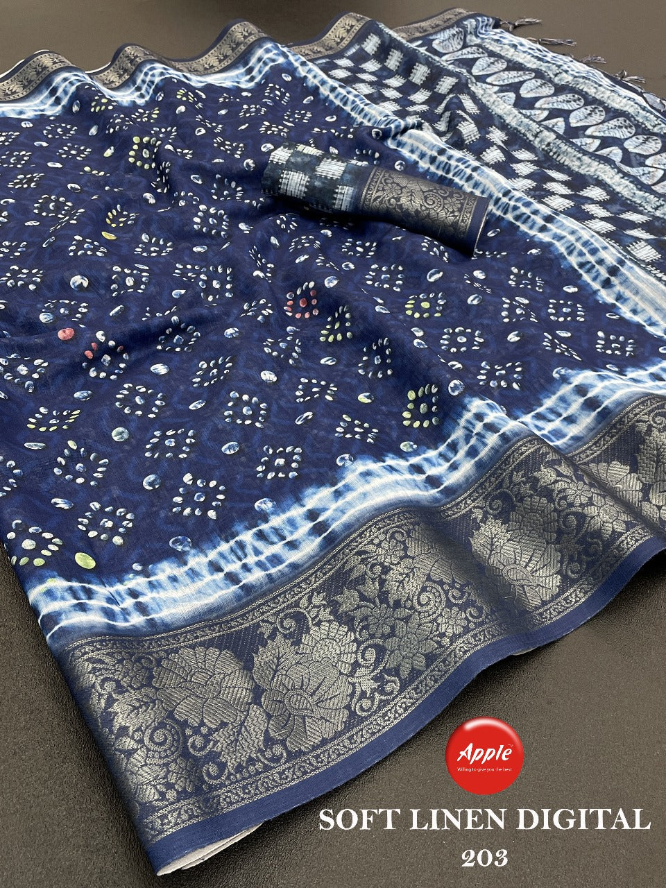 Soft Linen Digital Vol 2 Apple Sarees