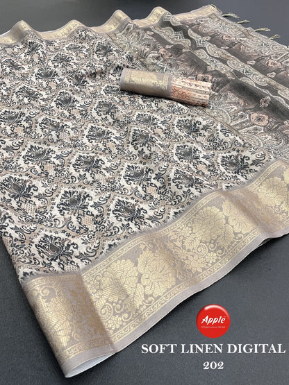 Soft Linen Digital Vol 2 Apple Sarees