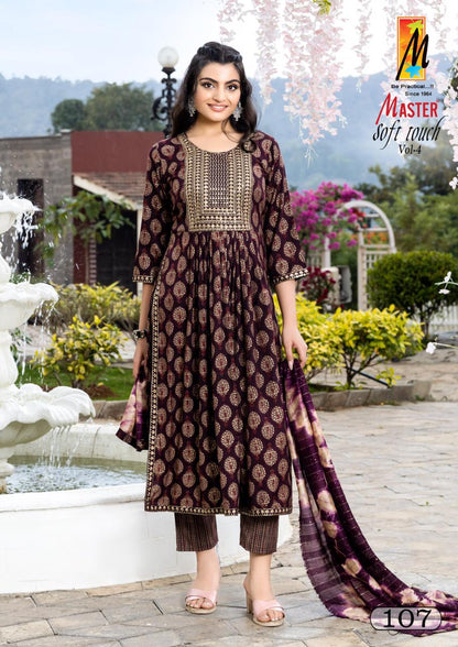 Soft Touch Vol 4 Master Rayon Readymade Pant Style Suits