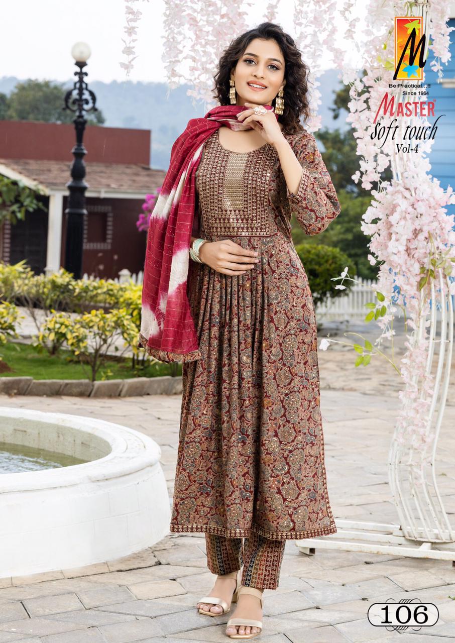 Soft Touch Vol 4 Master Rayon Readymade Pant Style Suits