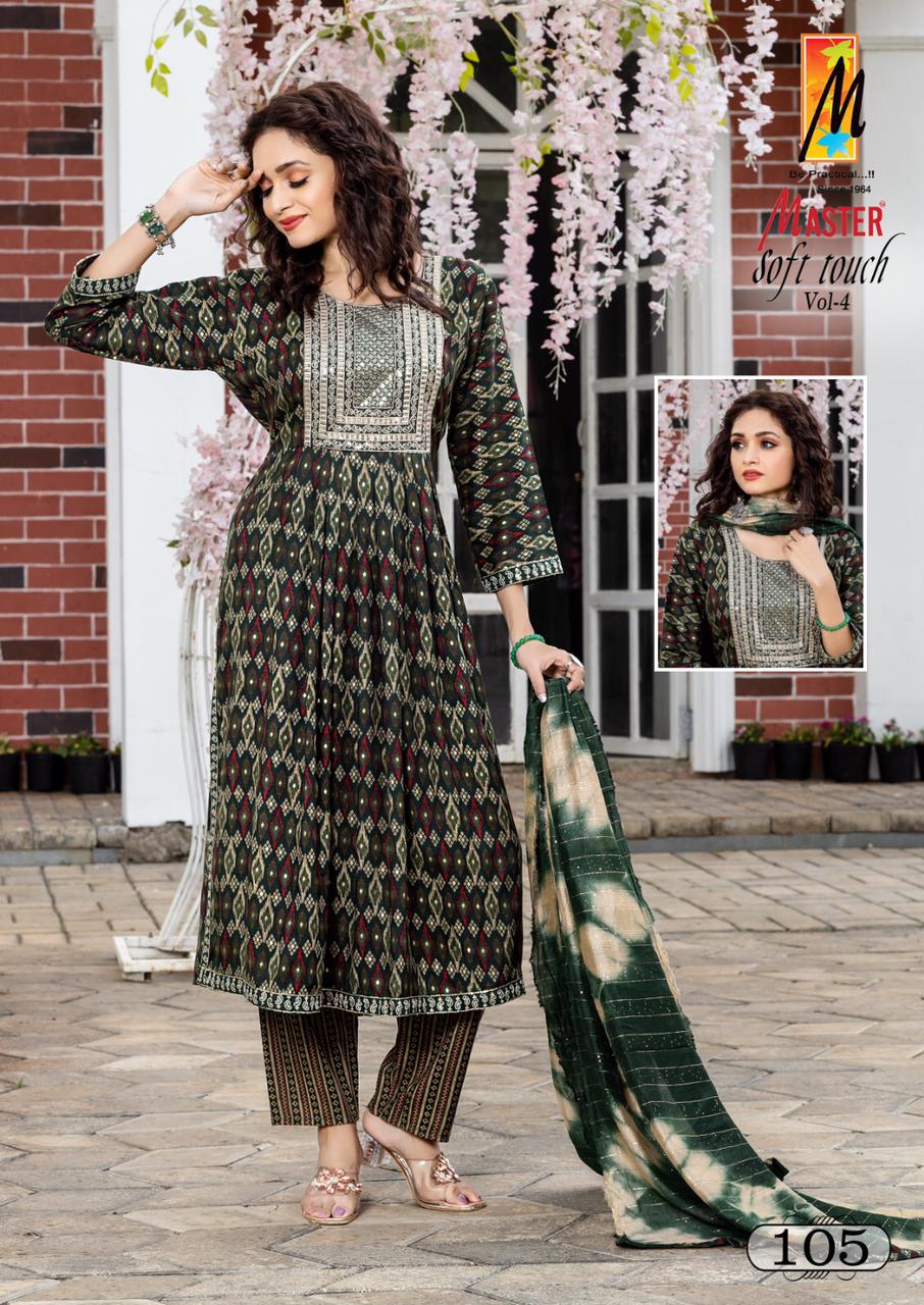 Soft Touch Vol 4 Master Rayon Readymade Pant Style Suits