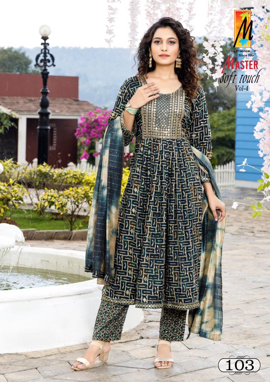 Soft Touch Vol 4 Master Rayon Readymade Pant Style Suits