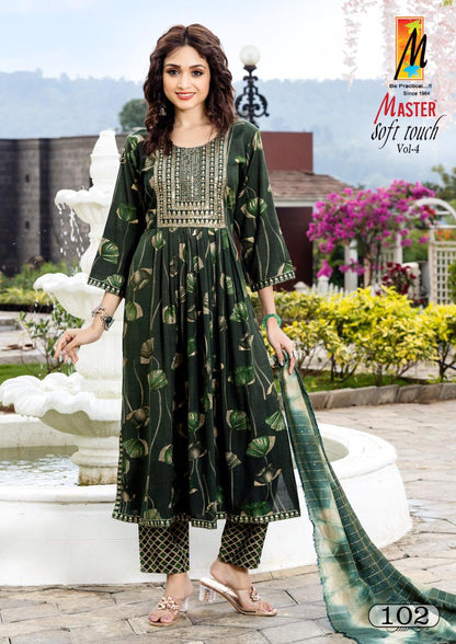 Soft Touch Vol 4 Master Rayon Readymade Pant Style Suits