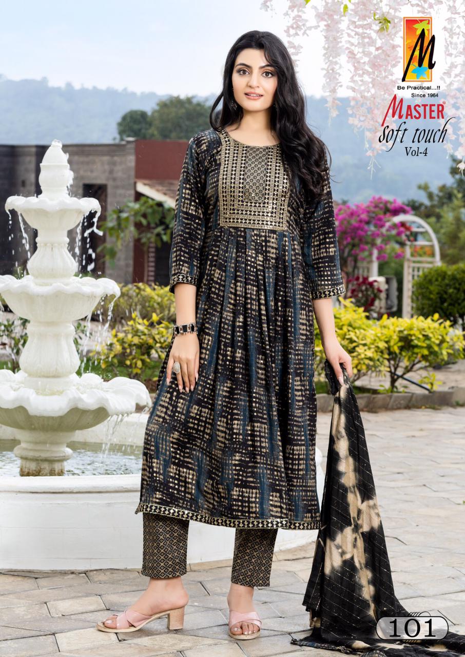 Soft Touch Vol 4 Master Rayon Readymade Pant Style Suits