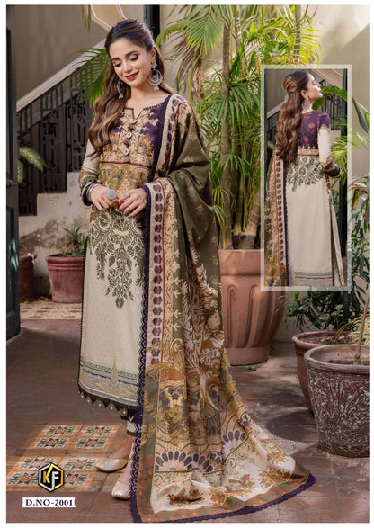 Soha Nazir Luxury-2 Keval Fab Cotton Karachi Salwar Suits