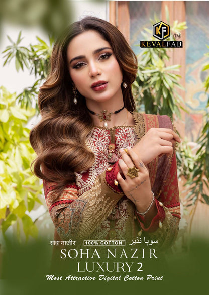 Soha Nazir Luxury-2 Keval Fab Cotton Karachi Salwar Suits