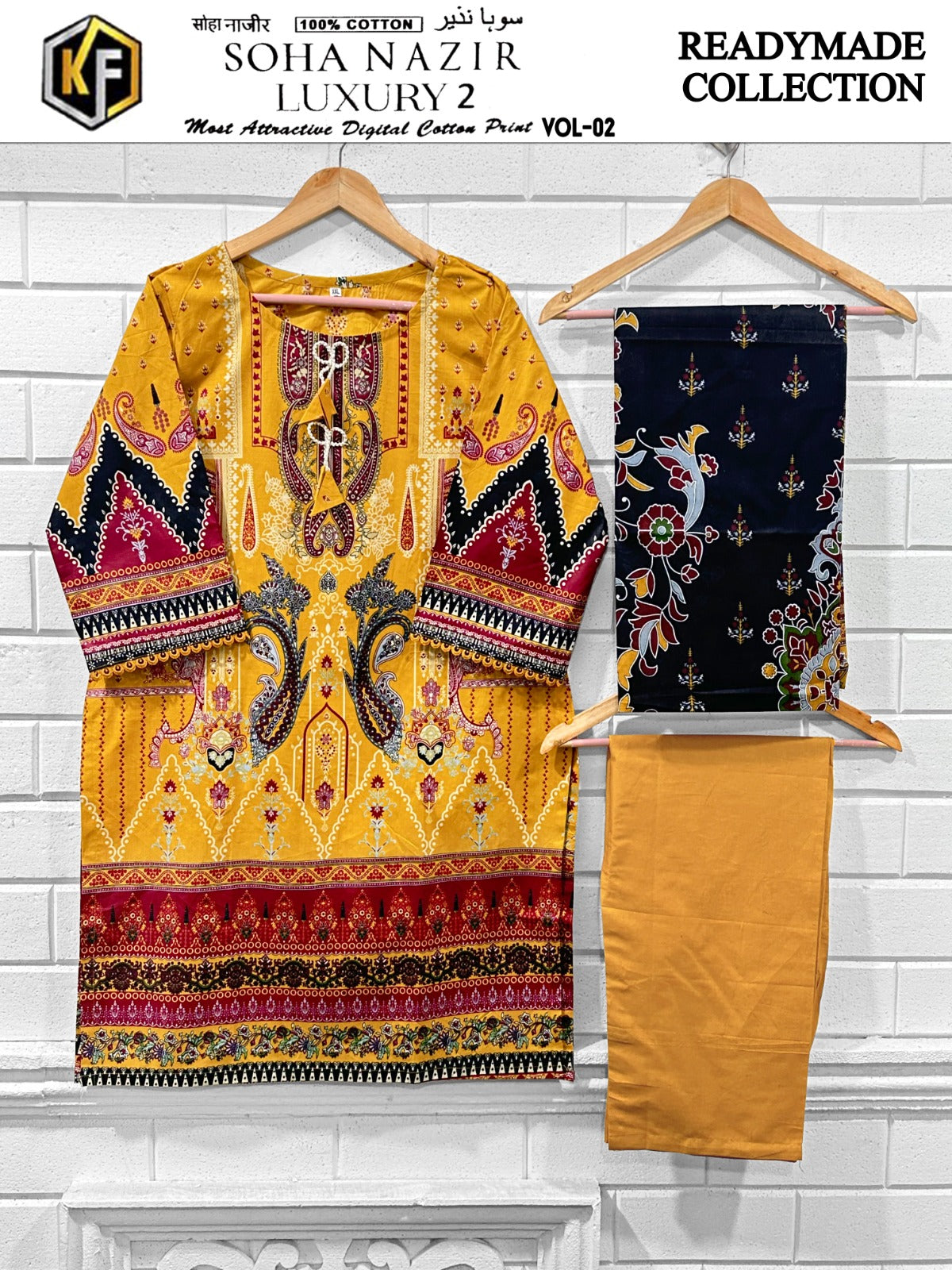 Soha Nazir Luxury-2 Keval Fab Cotton Pakistani Readymade Suits