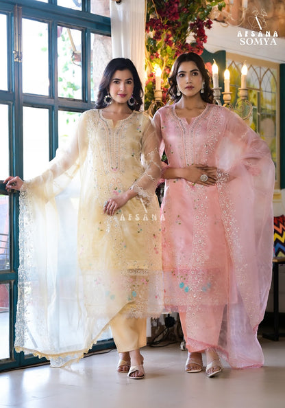 Somya-Colours Afsana Organza Readymade Pant Style Suits