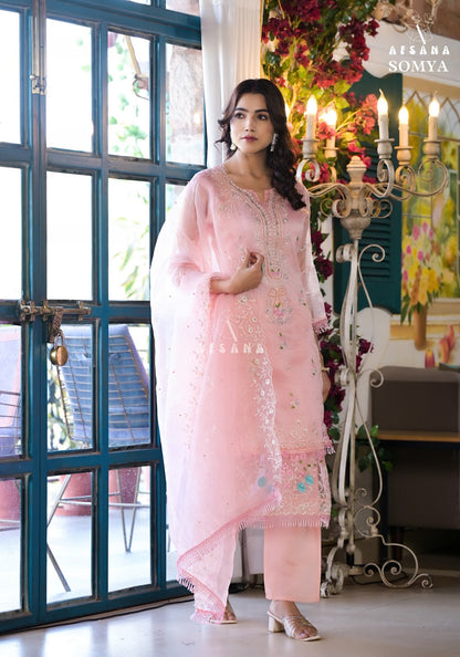 Somya-Colours Afsana Organza Readymade Pant Style Suits