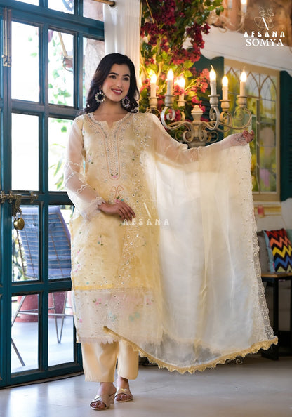 Somya-Colours Afsana Organza Readymade Pant Style Suits