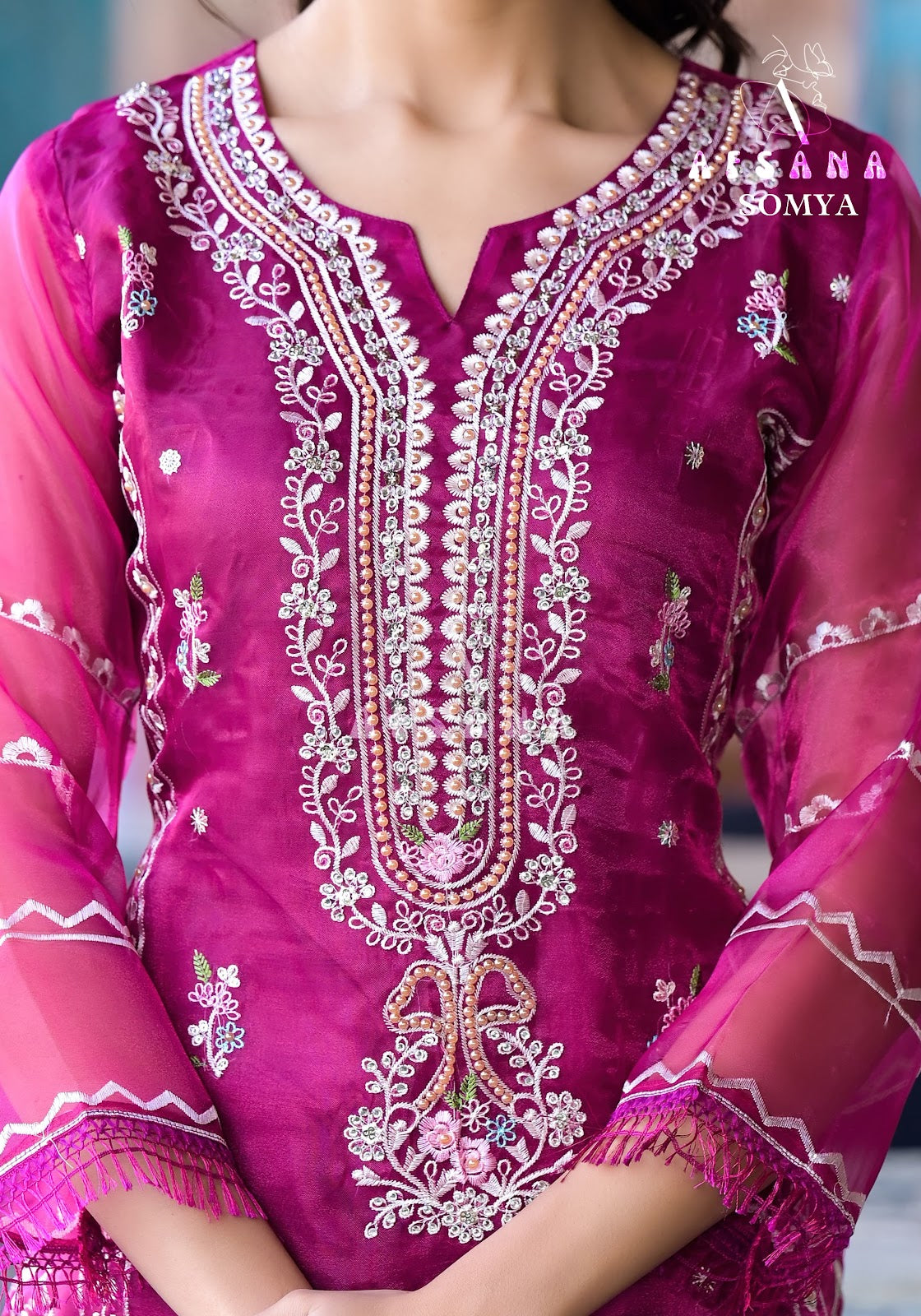 Somya Afsana Organza Readymade Pant Style Suits