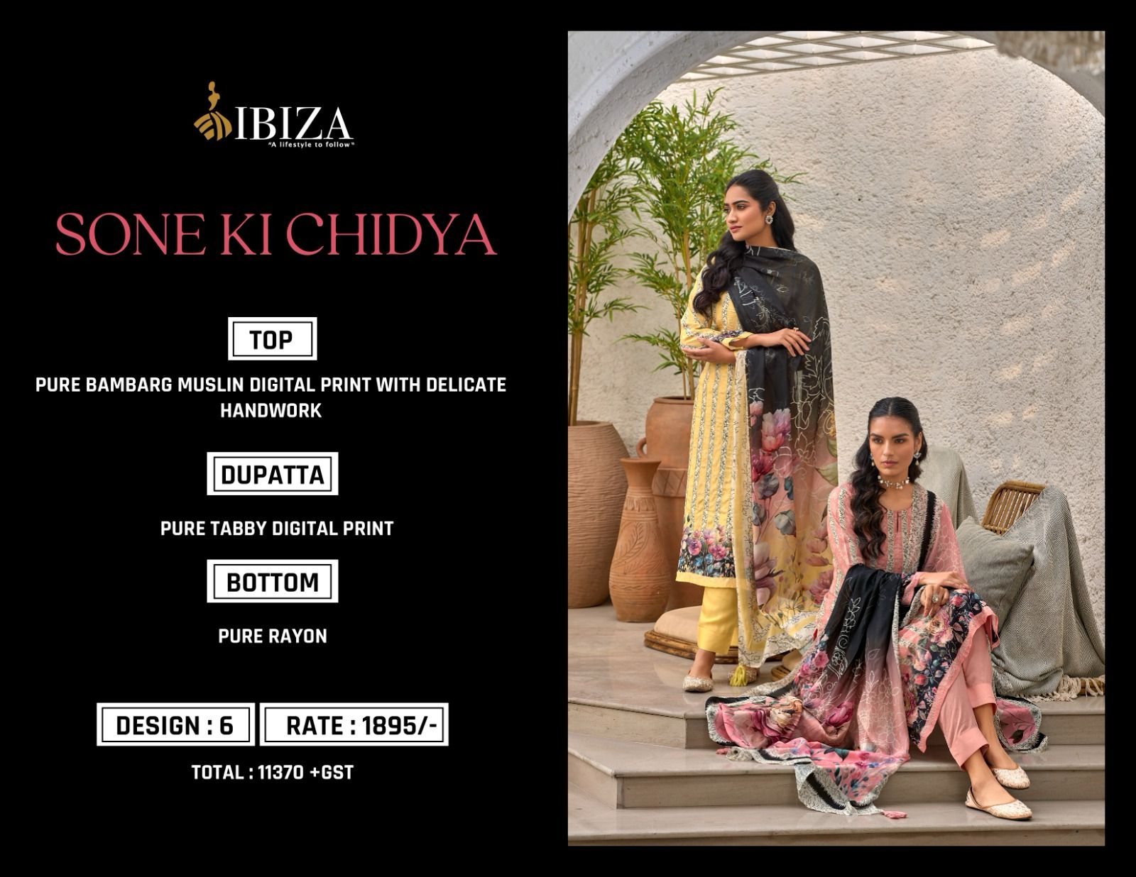 Sone Ki Chidya Cinderella Bemberg Muslin Pant Style Suits