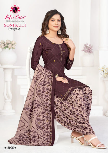 Soni Kudi Vol 8 Nafisa Cotton Cotton Patiyala Style Suits
