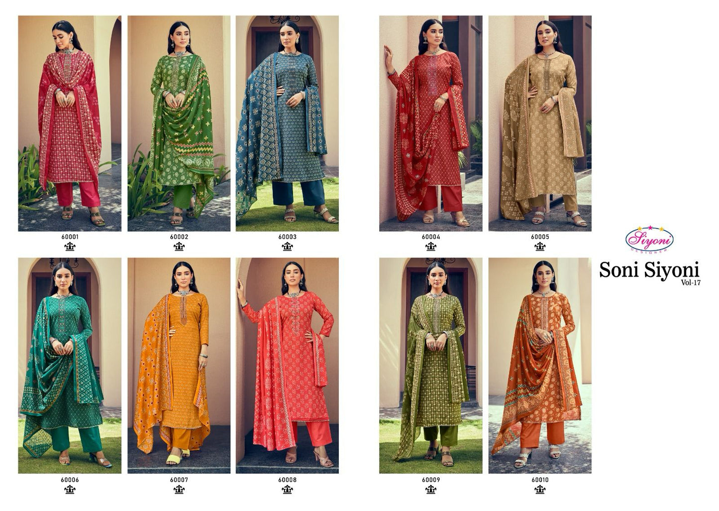 Soni Vol 17 Siyoni Cotton Pant Style Suits