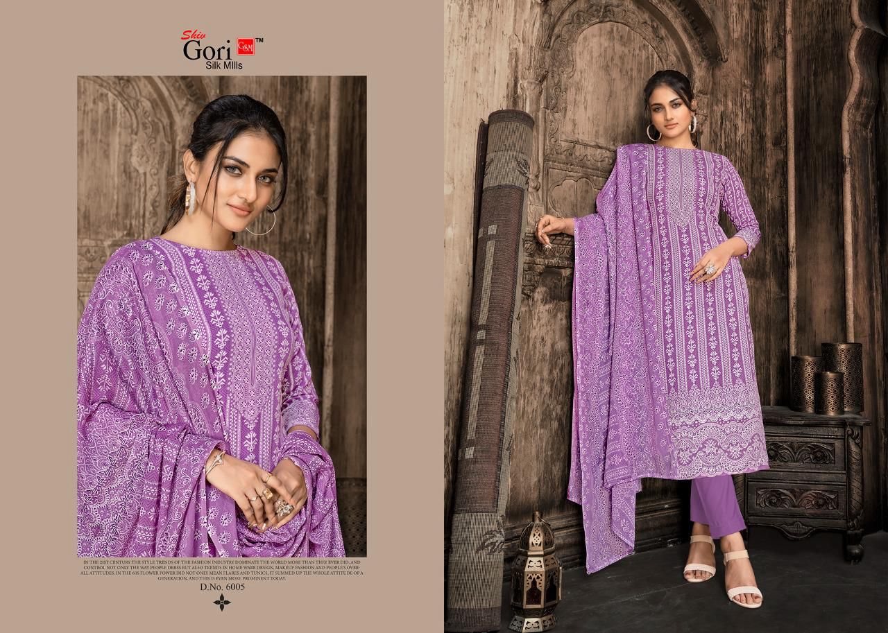 Sonpari Vol 6 Shiv Gori Silk Mills Rayon Pant Style Suits