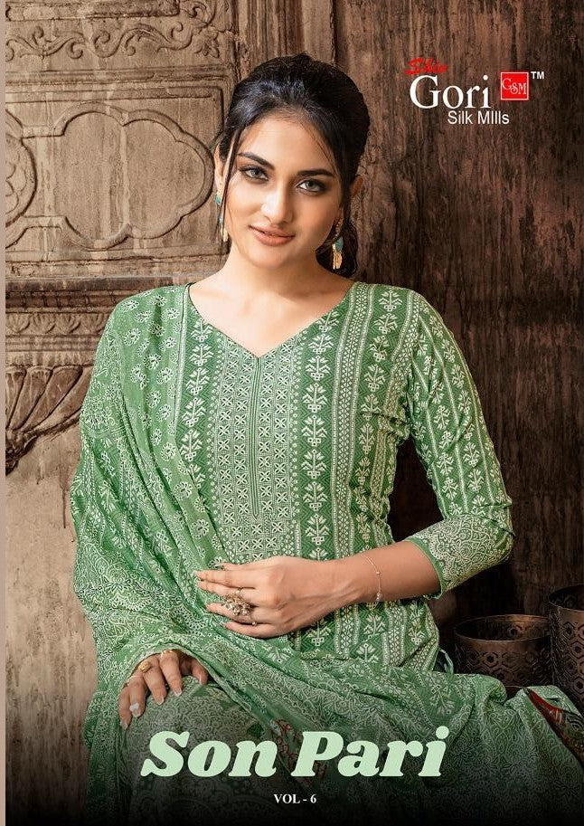 Sonpari Vol 6 Shiv Gori Silk Mills Rayon Pant Style Suits