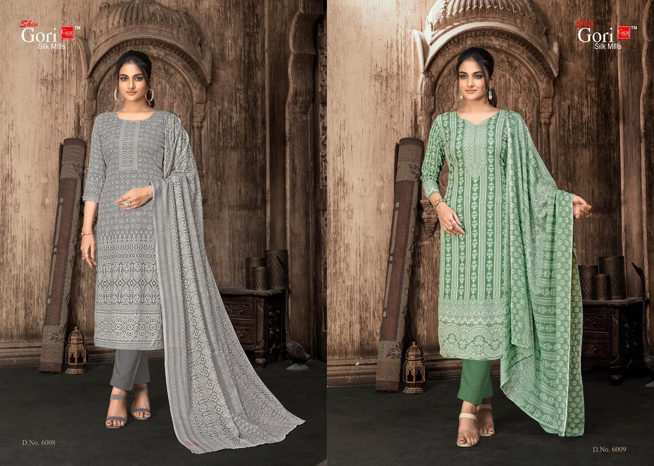 Sonpari Vol 6 Shiv Gori Silk Mills Rayon Pant Style Suits