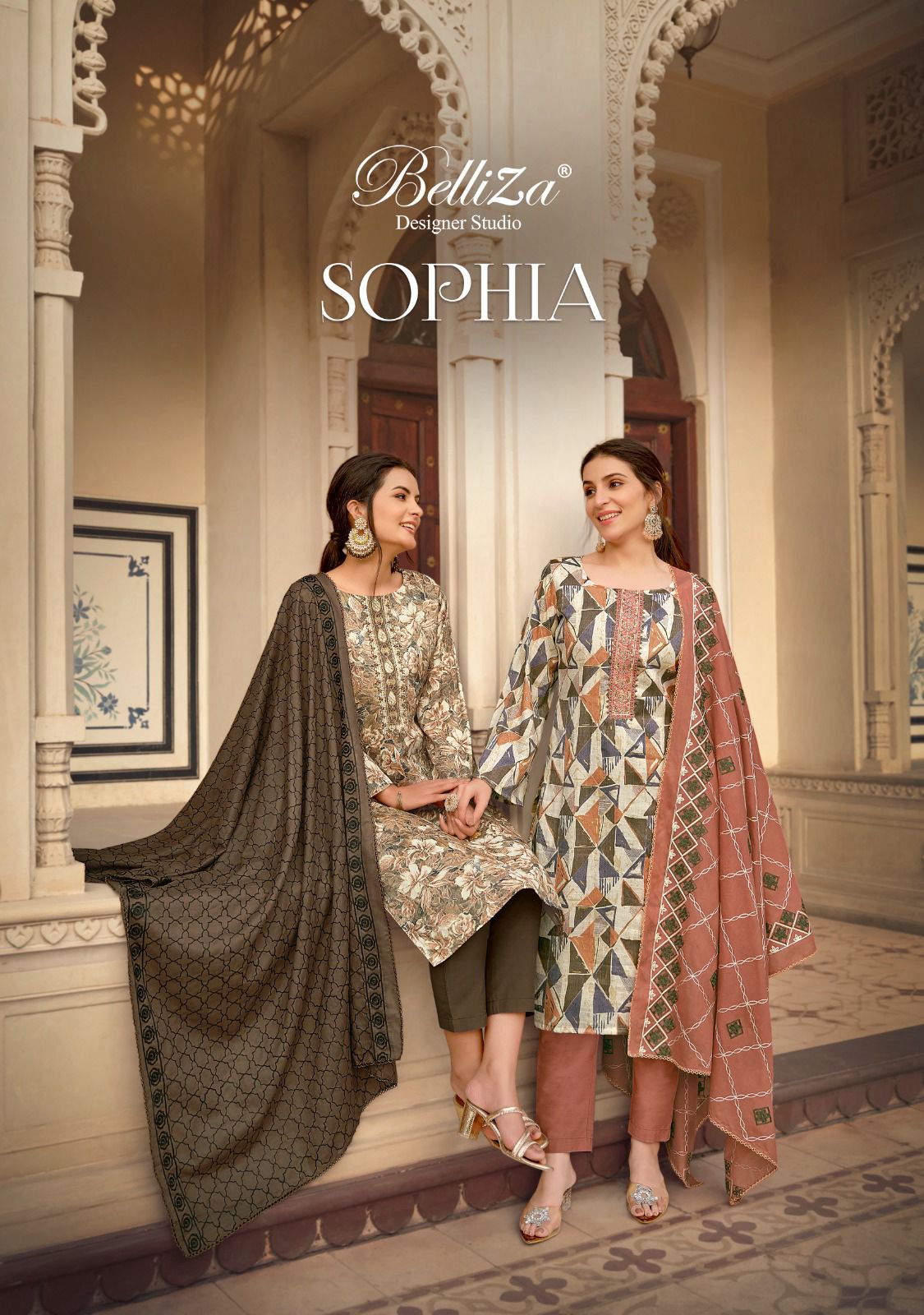 Sophia Belliza Designer Studio Cotton Pant Style Suits