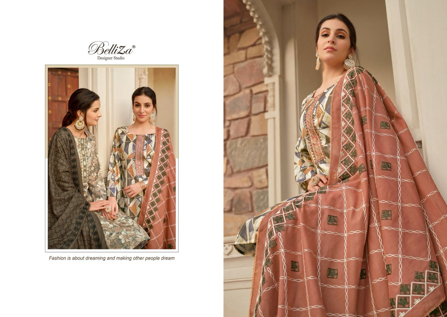 Sophia Belliza Designer Studio Cotton Pant Style Suits