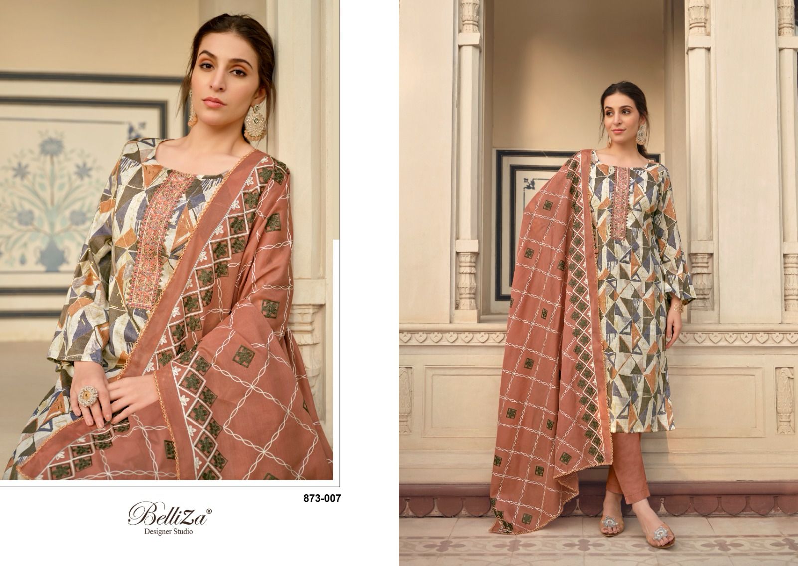Sophia Belliza Designer Studio Cotton Pant Style Suits