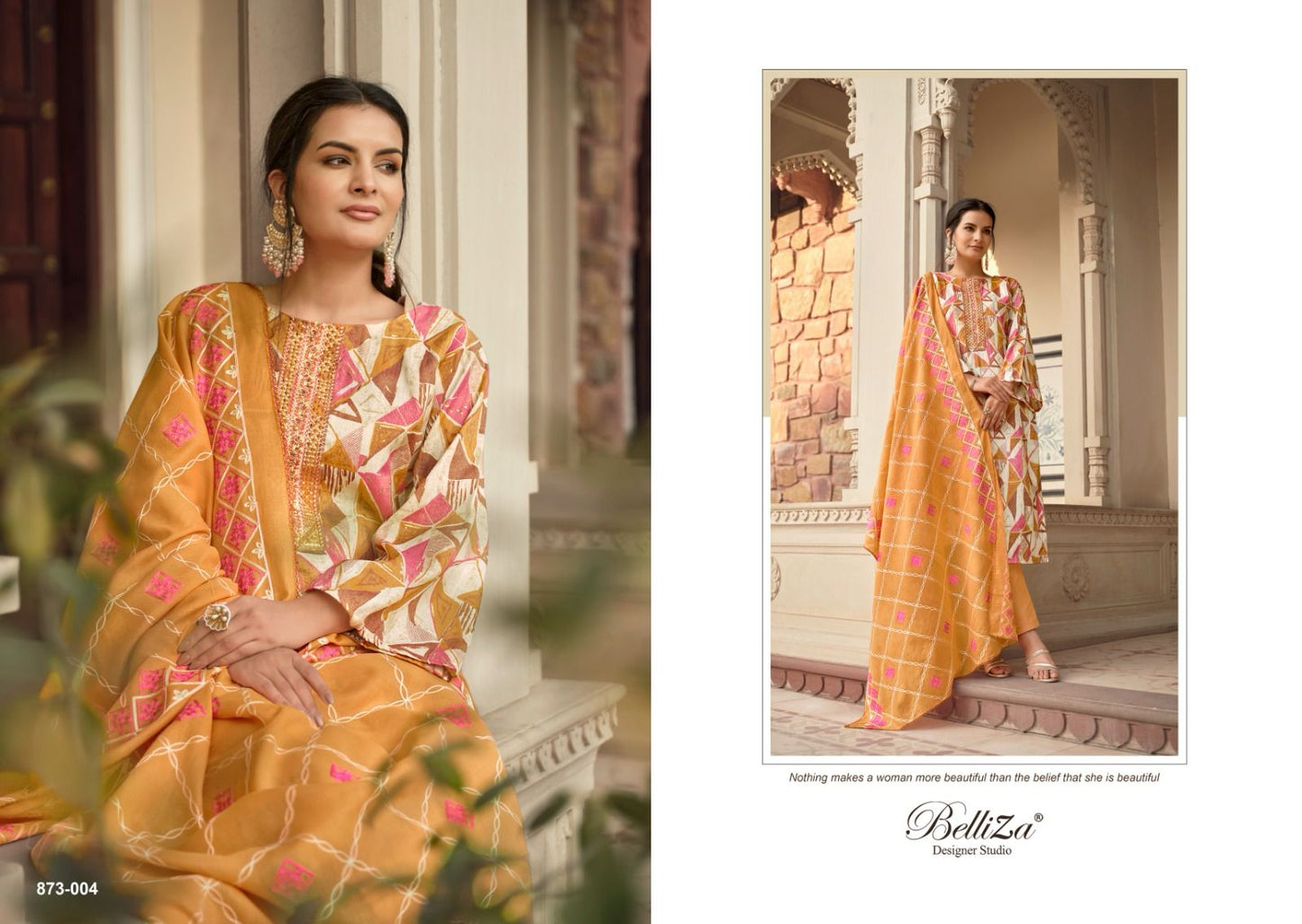 Sophia Belliza Designer Studio Cotton Pant Style Suits