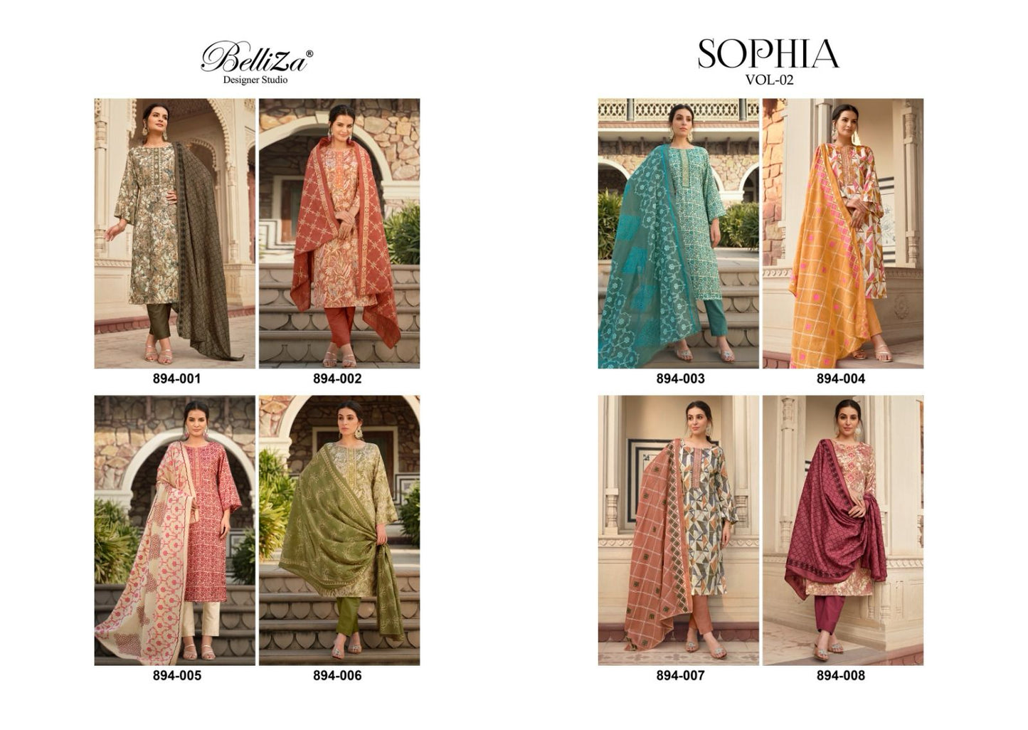Sophia Vol 2 Belliza Designer Studio Cotton Pant Style Suits