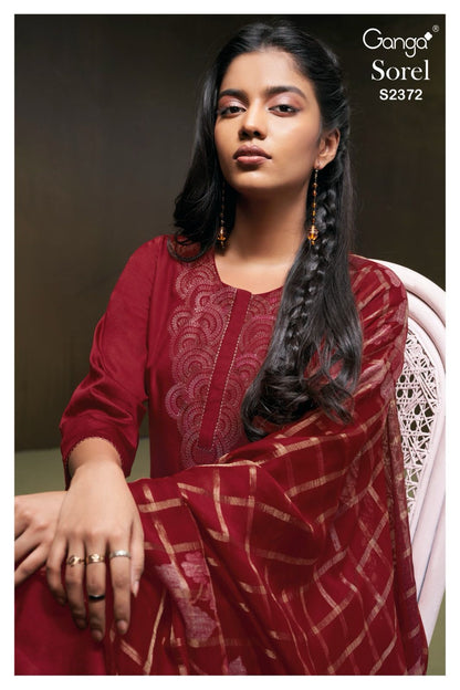 Sorel 2372 Ganga Cotton Silk Plazzo Style Suits