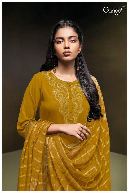Sorel 2372 Ganga Cotton Silk Plazzo Style Suits